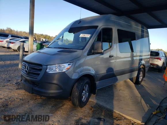 2024 Mercedes-Benz Sprinter Cargo with VIN W1W4NBHY6RP664787, listed as a Copart auction lot 89379995 with 1,366 mi miles and Salvage Title. Bid and sale history available at carsss.com. Image 1.