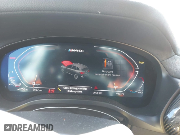 2023 BMW X3 M40i with VIN 5UX83DP00P9S73435, listed as a IAAI auction lot 41874545 with 21,619 mi miles and . Bid and sale history available at DreamBid. Image 7.