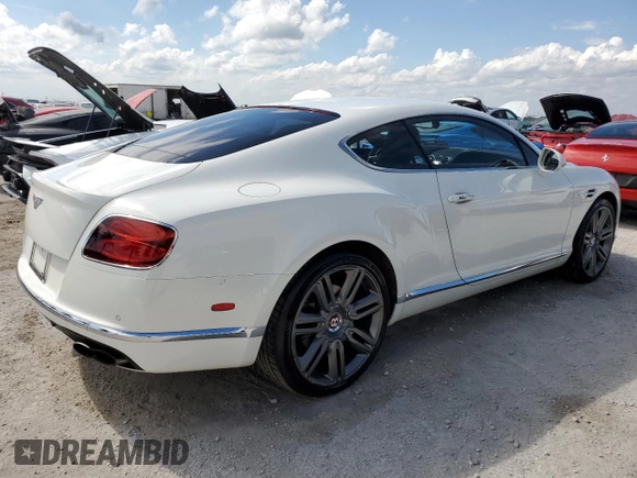 2016 Bentley Continental GT with VIN SCBFT7ZA6GC053724, listed as a Copart auction lot 77163994 with 37,984 mi miles and Salvage Title. Bid and sale history available at DreamBid. Image 3.