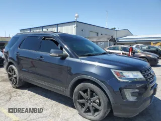 2017 Ford Explorer XLT with VIN 1FM5K7D82HGA70137, listed as a Copart auction lot 57715745 with 91,282 mi miles and Salvage title. Bid and sale history available at DreamBid. Image 4.