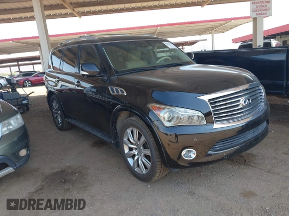 2012 Infiniti QX56 7-passenger with VIN JN8AZ2NF8C9518509, listed as a IAAI auction lot 42732292 with 165,844 mi miles and . Bid and sale history available at DreamBid. Image 1.