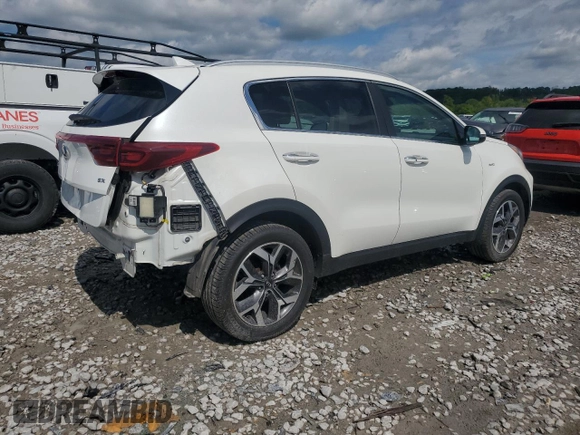2020 Kia Sportage EX with VIN KNDPNCAC5L7833623, listed as a Copart auction lot 56111115 with 81,212 mi miles and Salvage title. Bid and sale history available at DreamBid. Image 3.