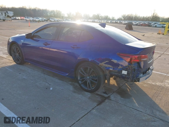 2019 Acura TLX w/A-Spec Pkg with VIN 19UUB1F6XKA000681, listed as a IAAI auction lot 41224143 with 58,960 mi miles. Bid and sale history available at carsss.com. Image 3.