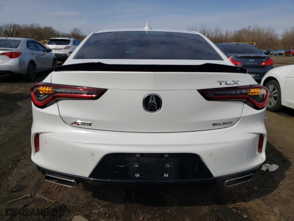 2023 Acura TLX w/A-Spec Package with VIN 19UUB6F55PA005007, listed as a Copart auction lot 49615805 with 31,620 mi miles and Salvage Title. Bid and sale history available at carsss.com. Image 6.