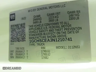 2022 Chevrolet Colorado 2WD LT with VIN 1GCHSCEA3N1210741, listed as a IAAI auction lot 41913320 with 126,197 mi miles. Bid and sale history available at carsss.com. Image 9.