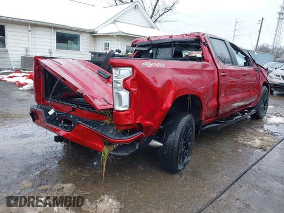 2025 Chevrolet Silverado 1500 with VIN 1GCUKEE80SZ146016, listed as a IAAI auction lot 41565328 with 7 mi miles and . Bid and sale history available at DreamBid. Image 4.