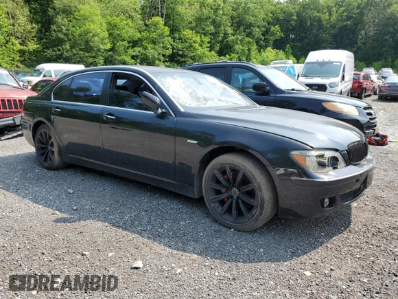 2008 BMW 7 Series 750Li z VIN WBAHN83558DT77600, wystawiony jako Copart lot #58924835 z przebiegiem Nie podano mil oraz Szkoda całkowita • Salvage title. Historia ofert i sprzedaży dostępna na DreamBid. Obrazek 4.