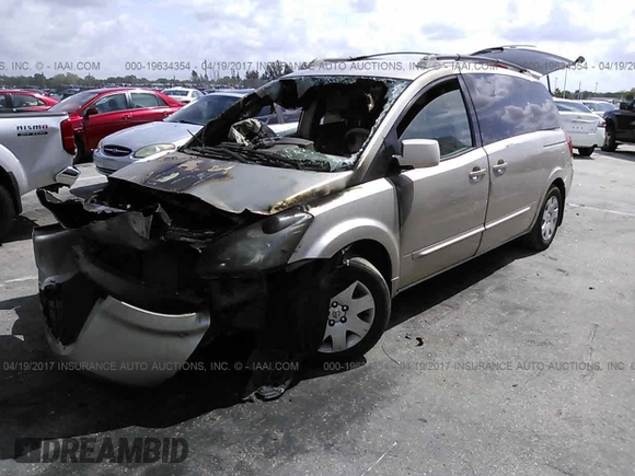 2006 Nissan Quest S Special Edition z VIN 5N1BV28U26N113274, wystawiony jako IAAI lot #41211843 z przebiegiem Nie podano mil oraz . Historia ofert i sprzedaży dostępna na DreamBid. Obrazek 2.