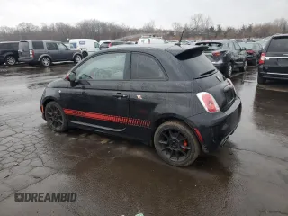 2012 FIAT 500 Abarth with VIN 3C3CFFFH8CT351617, listed as a Copart auction lot 50002195 with 84,996 mi miles and Salvage title. Bid and sale history available at DreamBid. Image 2.