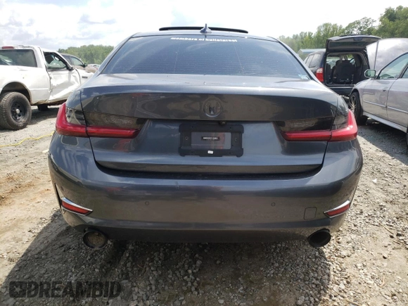 2020 BMW 3 Series 330i xDrive with VIN WBA5R7C08LFJ10597, listed as a Copart auction lot 53840925 with Not Provided miles and Salvage Title. Bid and sale history available at DreamBid. Image 6.