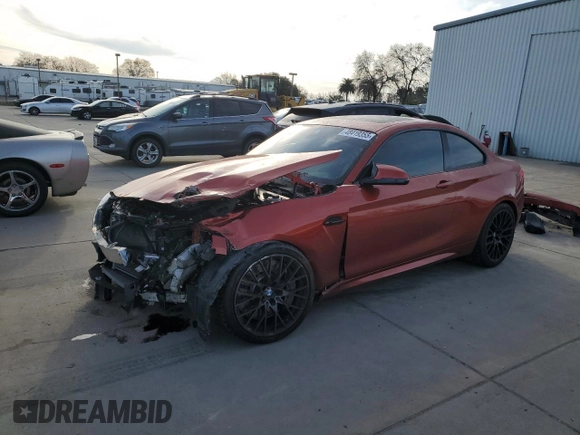 2020 BMW M2 Competition with VIN WBS2U7C06L7G01793, listed as a Copart auction lot 48419355 with 74,459 mi miles and Salvage Title. Bid and sale history available at carsss.com. Image 1.