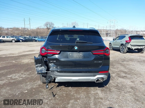 2024 BMW X3 xDrive30i with VIN 5UX53DP03R9X02816, listed as a IAAI auction lot 41826664 with 9,571 mi miles and . Bid and sale history available at DreamBid. Image 17.
