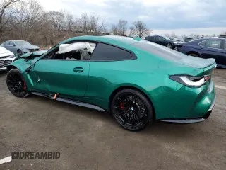 2024 BMW M4 Competition with VIN WBS33AZ08RCR36014, listed as a Copart auction lot 47201595 with Not Provided miles and Salvage Title. Bid and sale history available at carsss.com. Image 2.