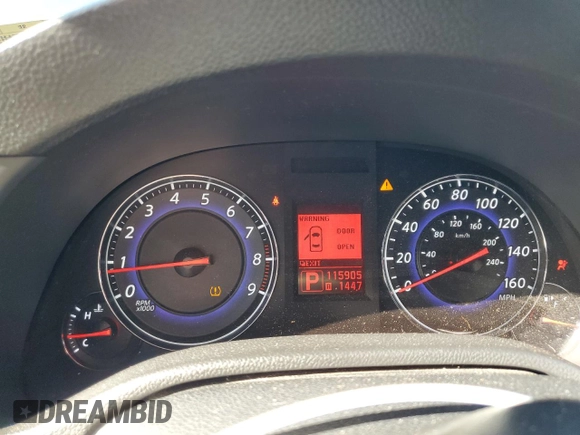2007 Infiniti G35 G35x with VIN JNKBV61F77M818858, listed as a Copart auction lot 53897465 with 115,905 mi miles and Salvage Title. Bid and sale history available at DreamBid. Image 9.