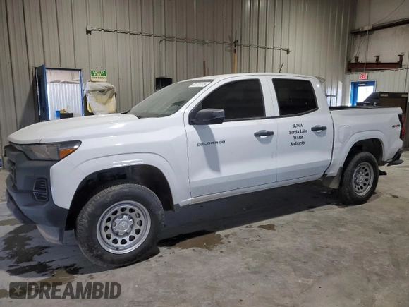 2023 Chevrolet Colorado 4WD Work Truck z VIN 1GCGTBEC2P1124750, wystawiony jako Copart lot #41771775 z przebiegiem 36 544 mil mil oraz Szkoda całkowita • Salvage title. Historia ofert i sprzedaży dostępna na DreamBid. Obrazek 1.