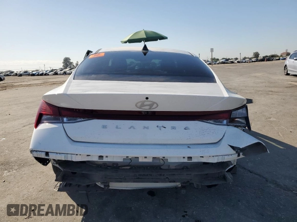 2024 Hyundai Elantra SEL with VIN KMHLM4DG4RU733265, listed as a Copart auction lot 63406845 with 8,994 mi miles and Salvage title. Bid and sale history available at DreamBid. Image 6.
