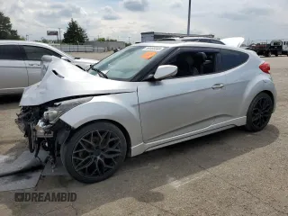 2013 Hyundai Veloster Turbo with VIN KMHTC6AE8DU117854, listed as a Copart auction lot 56469385 with Not provided miles and Salvage title. Bid and sale history available at DreamBid. Image 1.