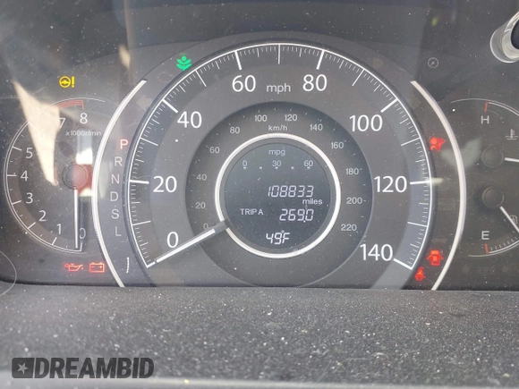 2016 Honda CR-V SE with VIN 2HKRM4H43GH660332, listed as a IAAI auction lot 41229358 with 108,833 mi miles and . Bid and sale history available at carsss.com. Image 7.