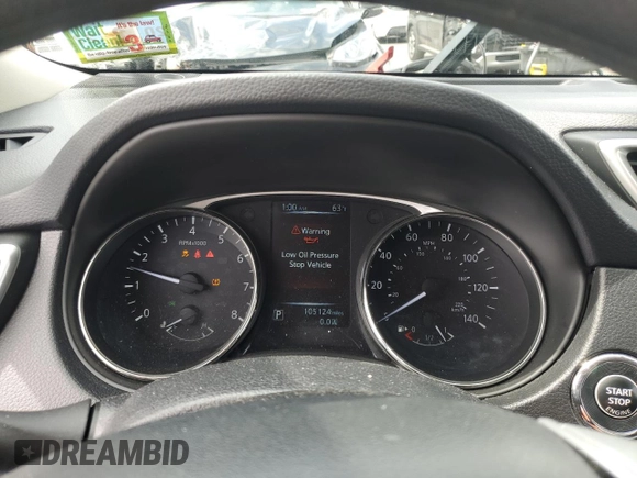 2016 Nissan Rogue SV z VIN KNMAT2MV1GP691747, wystawiony jako Copart lot #53089855 z przebiegiem 105 124 mil mil oraz Szkoda całkowita • Salvage title. Historia ofert i sprzedaży dostępna na DreamBid. Obrazek 9.