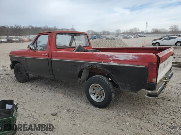 1985 Ford F-150 S with VIN 1FTDF15Y2FPA36888, listed as a Copart auction lot 87672205 with 90,046 mi miles and Clean title. Bid and sale history available at DreamBid. Image 2.