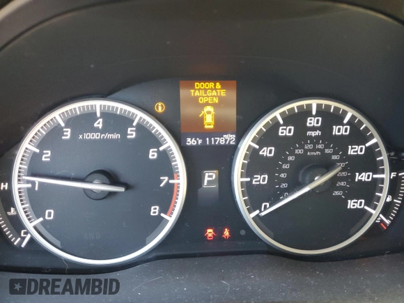 2017 Acura RDX with VIN 5J8TB4H39HL008980, listed as a Copart auction lot 44983475 with 117,872 mi miles and Salvage Title. Bid and sale history available at carsss.com. Image 9.