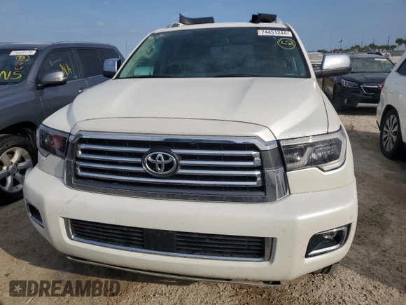 2020 Toyota Sequoia Platinum with VIN 5TDDY5G12LS174921, listed as a Copart auction lot 74451244 with 36,776 mi miles and Salvage Title. Bid and sale history available at carsss.com. Image 5.