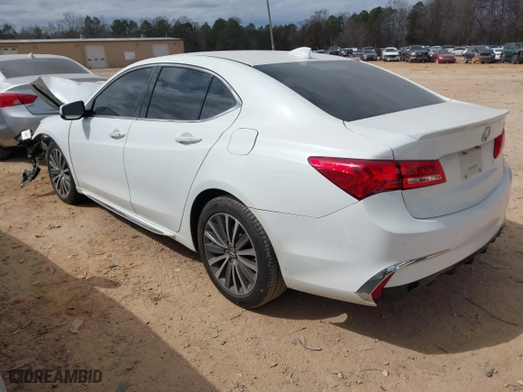 2018 Acura TLX w/Advance Pkg with VIN 19UUB2F76JA002621, listed as a IAAI auction lot 41706667 with 95,655 mi miles. Bid and sale history available at carsss.com. Image 3.