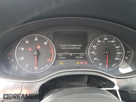2013 Audi A6 Premium with VIN WAUFFAFC7DN022387, listed as a Copart auction lot 62422735 with 163,386 mi miles and Clean title. Bid and sale history available at DreamBid. Image 9.
