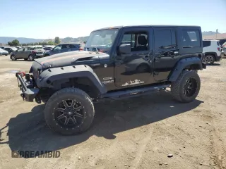 2017 Jeep Wrangler Unlimited Sport with VIN 1C4BJWDG3HL683354, listed as a Copart auction lot 63024845 with 52,813 mi miles and Salvage title. Bid and sale history available at DreamBid. Image 1.