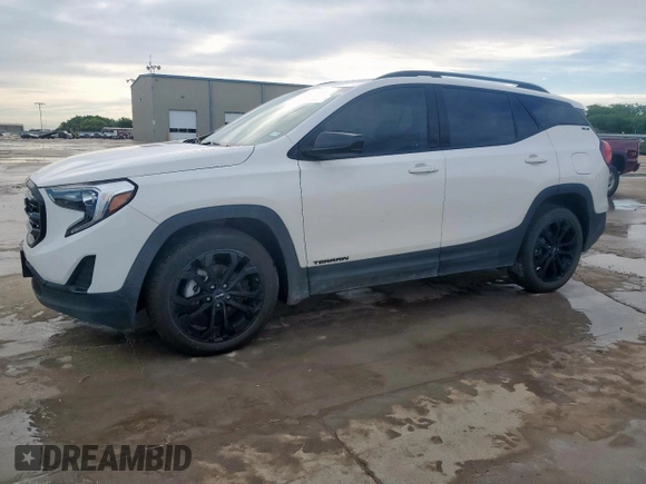 2020 GMC Terrain SLE with VIN 3GKALMEV6LL332463, listed as a Copart auction lot 58724805 with 98,723 mi miles and Salvage title. Bid and sale history available at DreamBid. Image 1.
