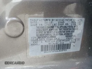 2016 Nissan Versa S with VIN 3N1CN7AP4GL808905, listed as a Copart auction lot 58518875 with 115,679 mi miles and Salvage title. Bid and sale history available at DreamBid. Image 12.