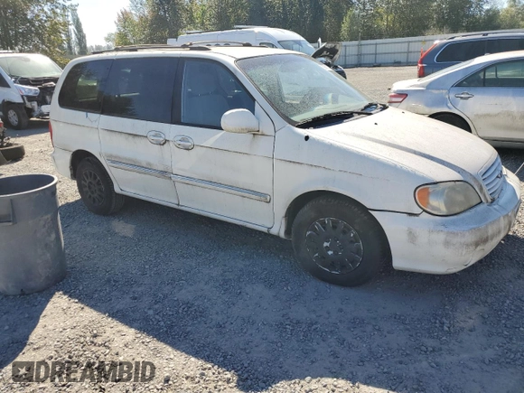 2002 Kia Sedona LX with VIN KNDUP131126201882, listed as a Copart auction lot 69361814 with 0 mi miles and Clean Title. Bid and sale history available at carsss.com. Image 4.