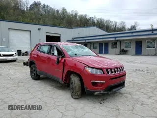 2019 Jeep Compass Sport with VIN 3C4NJDAB6KT827629, listed as a Copart auction lot 52756685 with 44,882 mi miles and Salvage title. Bid and sale history available at DreamBid. Image 12.