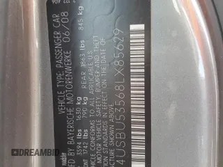 2008 BMW Z4 3.0si with VIN 4USBU53568LX85629, listed as a Copart auction lot 50333705 with 3,895 mi miles and Salvage title. Bid and sale history available at DreamBid. Image 12.