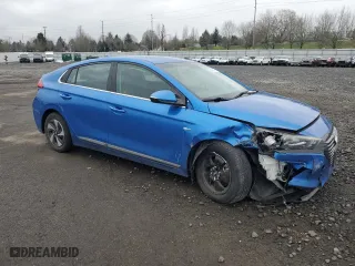 2017 Hyundai Ioniq Hybrid SEL with VIN KMHC75LC7HU026302, listed as a Copart auction lot 45429395 with 101,728 mi miles and Salvage Title. Bid and sale history available at carsss.com. Image 4.