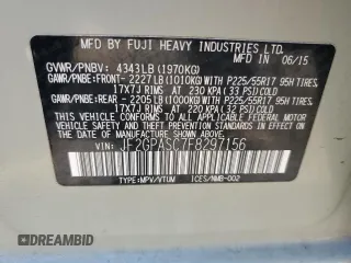 2015 Subaru Crosstrek Limited z VIN JF2GPASC7F8297156, wystawiony jako Copart lot #61457475 z przebiegiem 120 125 mil mil oraz Szkoda całkowita • Salvage title. Historia ofert i sprzedaży dostępna na DreamBid. Obrazek 14.