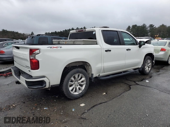 2022 Chevrolet Silverado 1500 Custom with VIN 1GCPDBEKXNZ531847, listed as a Copart auction lot 84716374 with 54,211 mi miles and Salvage Title. Bid and sale history available at carsss.com. Image 3.