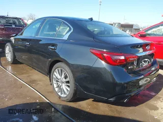 2023 Infiniti Q50 Luxe with VIN JN1EV7BR3PM542405, listed as a IAAI auction lot 41737342 with 12,353 mi miles and . Bid and sale history available at DreamBid. Image 3.
