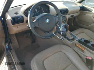2001 BMW Z3 2.5i with VIN WBACN33421LM01058, listed as a Copart auction lot 69644504 with 31,198 mi miles and Salvage Title. Bid and sale history available at carsss.com. Image 8.