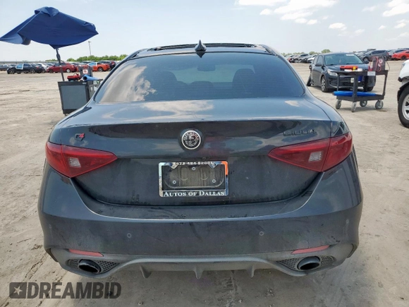 2021 Alfa Romeo Giulia Ti with VIN ZARFANBN7M7643882, listed as a Copart auction lot 59276115 with 44,782 mi miles and Salvage title. Bid and sale history available at DreamBid. Image 6.