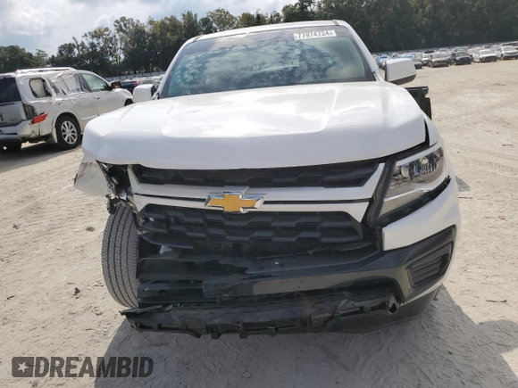 2021 Chevrolet Colorado 2WD Work Truck with VIN 1GCGSBENXM1158824, listed as a Copart auction lot 77974724 with 73,006 mi miles and Non repairable. Bid and sale history available at DreamBid. Image 5.