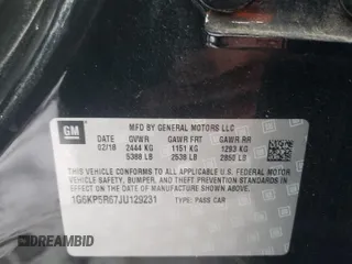 2018 Cadillac CT6 Sport AWD with VIN 1G6KP5R67JU129231, listed as a Copart auction lot 89267215 with 138,886 mi miles and Salvage title. Bid and sale history available at DreamBid. Image 12.