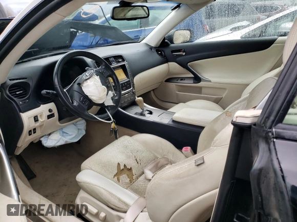 2010 Lexus IS 350 C с VIN JTHFE2C28A2502683, выставлен на аукционе Copart как лот 80635084 с пробегом Не указан миль и На запчасти • Non repairable. История ставок и продаж доступна на DreamBid. Изображение 7.