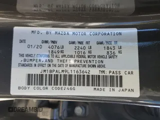 2020 Mazda Mazda3 Hatchback with VIN JM1BPALM9L1163642, listed as a Copart auction lot 80290814 with 34,740 mi miles and Salvage Title. Bid and sale history available at carsss.com. Image 14.