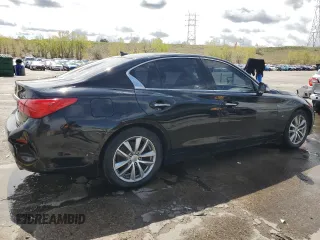 2014 Infiniti Q50 Sport with VIN JN1BV7AR2EM700296, listed as a Copart auction lot 55527025 with 142,878 mi miles and Salvage title. Bid and sale history available at DreamBid. Image 3.