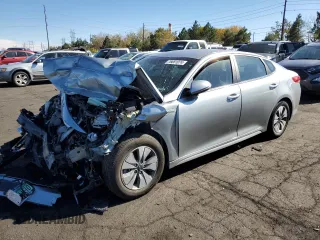2017 Kia Optima Hybrid with VIN KNAGT4LC1H5005061, listed as a Copart auction lot 76881074 with 121,762 mi miles and Salvage Title. Bid and sale history available at carsss.com. Image 1.