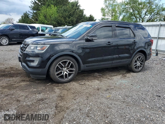2016 Ford Explorer Sport with VIN 1FM5K8GT1GGC63397, listed as a Copart auction lot 55481335 with 161,211 mi miles and Clean title. Bid and sale history available at DreamBid. Image 1.