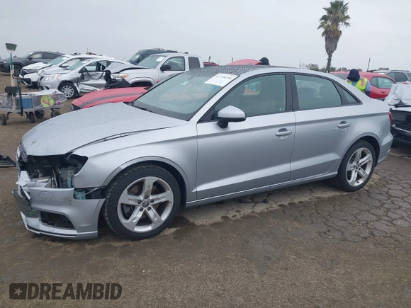 2018 Audi A3 Sedan Premium with VIN WAUAUGFFXJ1040608, listed as a IAAI auction lot 41708256 with 55,359 mi miles. Bid and sale history available at carsss.com. Image 15.