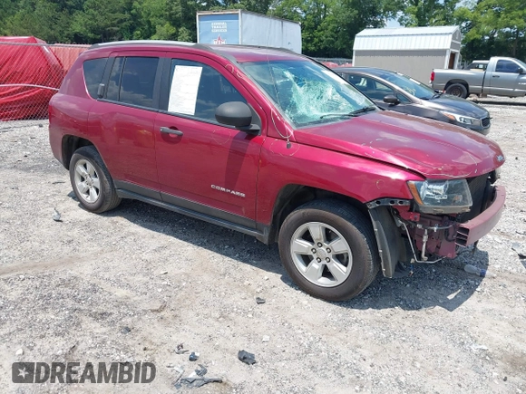 2017 Jeep Compass Sport z VIN 1C4NJCBA2HD132188, wystawiony jako IAAI lot #42569521 z przebiegiem 106 668 mil mil oraz . Historia ofert i sprzedaży dostępna na DreamBid. Obrazek 1.