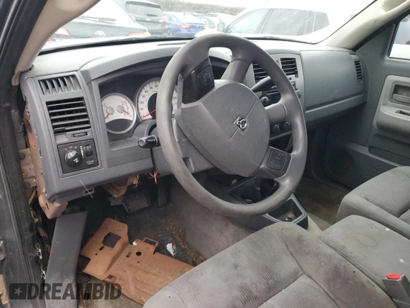 2006 Dodge Dakota SLT with VIN 1D7HE42K96S694927, listed as a Copart auction lot 47927285 with Not Provided miles and Salvage Title. Bid and sale history available at carsss.com. Image 8.